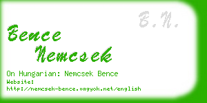 bence nemcsek business card